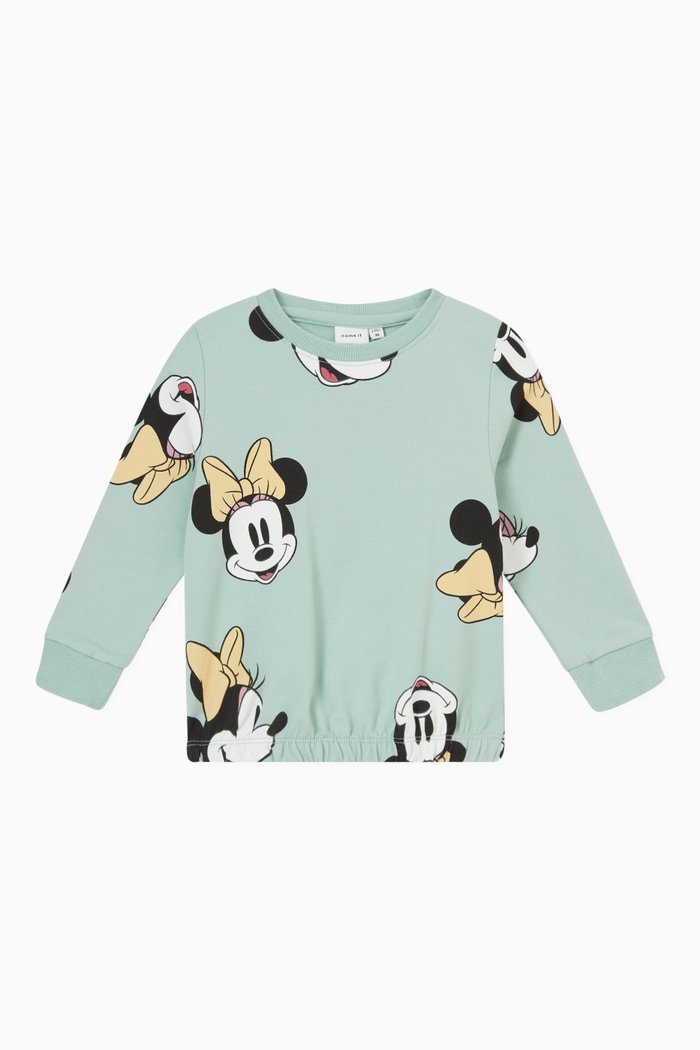 Minnie Mouse Sweatshirt in Cotton, Green