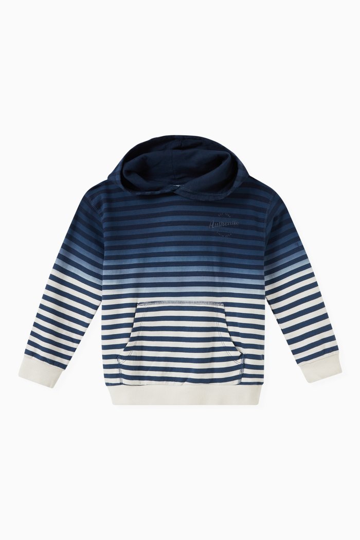 

Kartin Boxy Gradient Hooded Sweatshirt, Blue