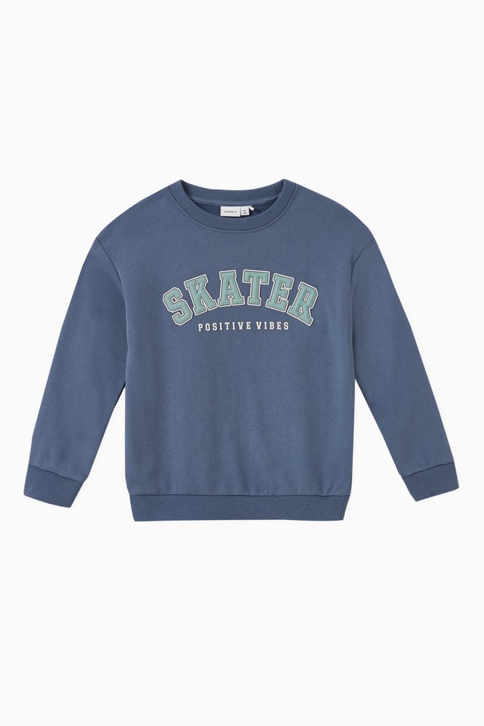

Skater Sweatshirt in Cotton, Blue