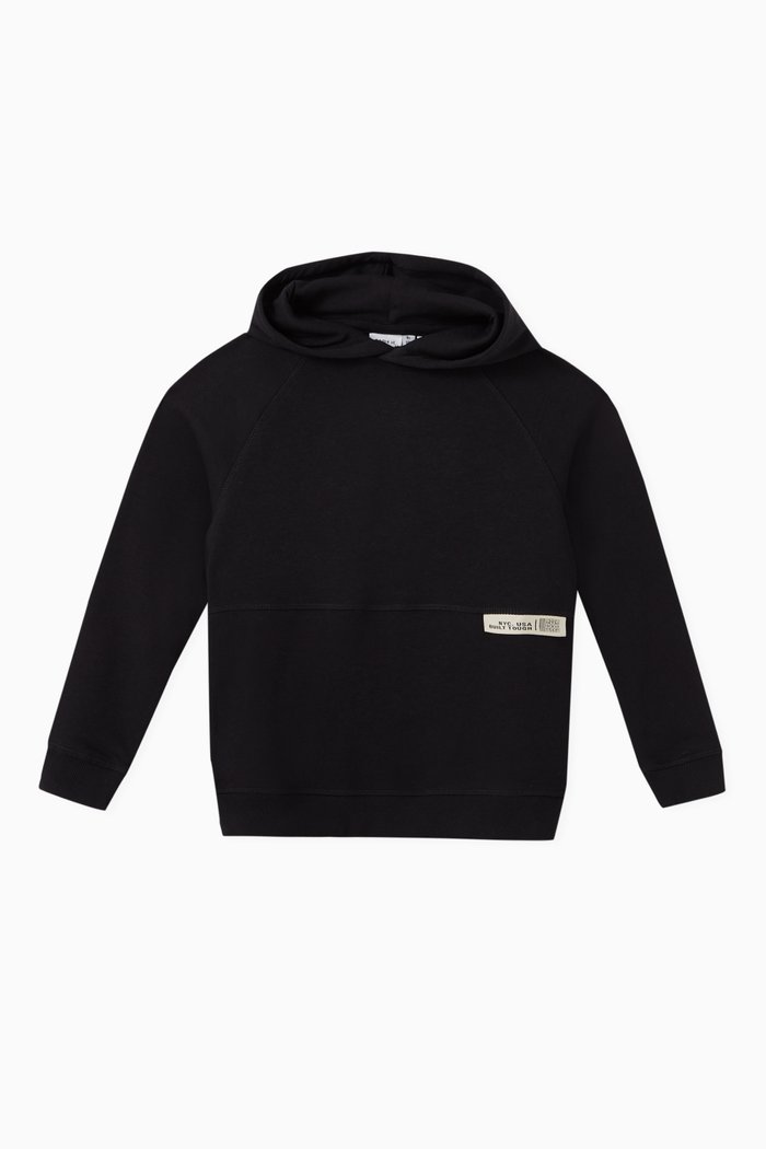 

NYC Badge Hoodie in Cotton, Neutral