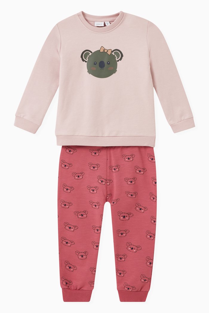 

Koala Sweat Suit in Stretchy Cotton, Purple
