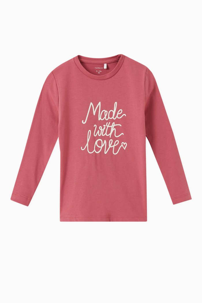 

Printed Sweatshirt in Organic-cotton, Pink