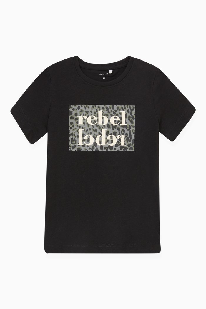 Rebel T-shirt in Cotton, Neutral