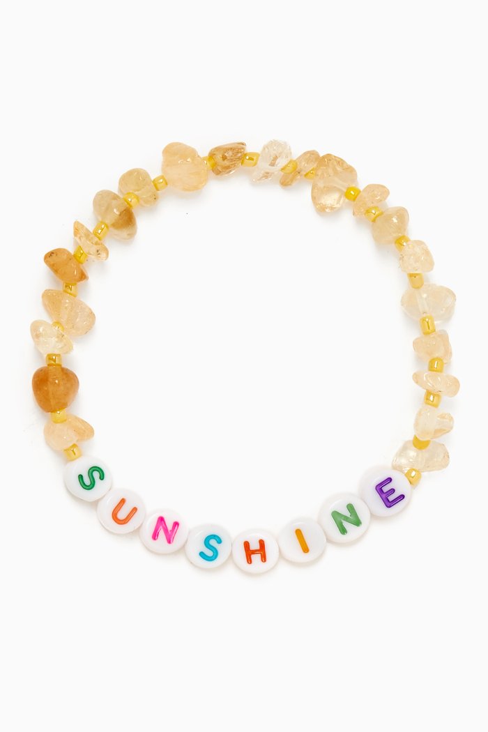 "Sunshine" Citrine Crystal Healing Bracelet, Yellow