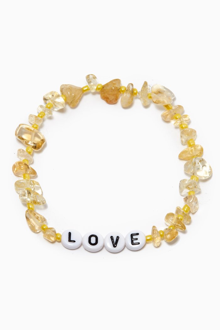 

"Love" Citrine Crystal Healing Bracelet, Yellow