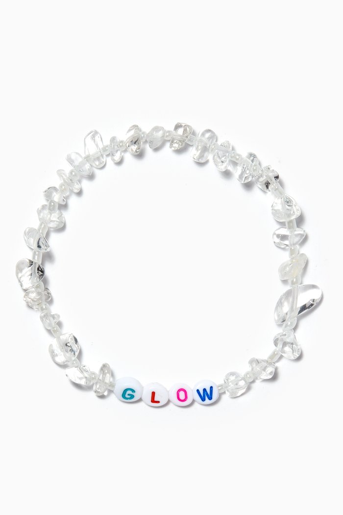 

"Glow" Clear Quartz Crystal Healing Bracelet, White