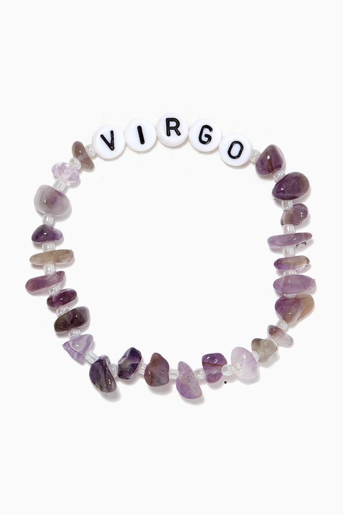 

"Virgo" Amethyst Crystal Healing Bracelet, Purple