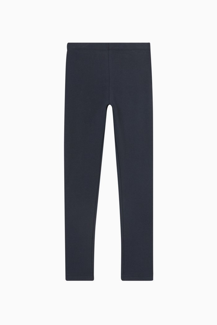 

Elasticated Waistband Leggings in Cotton, Blue