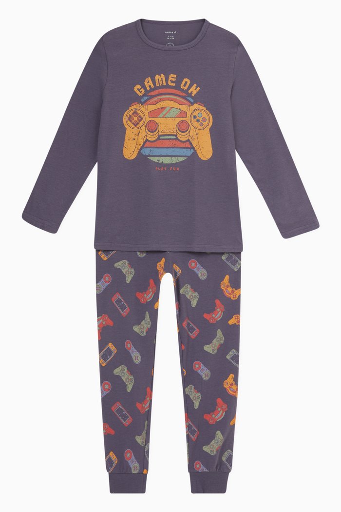 

Game On Pyjama Set in Cotton, Grey