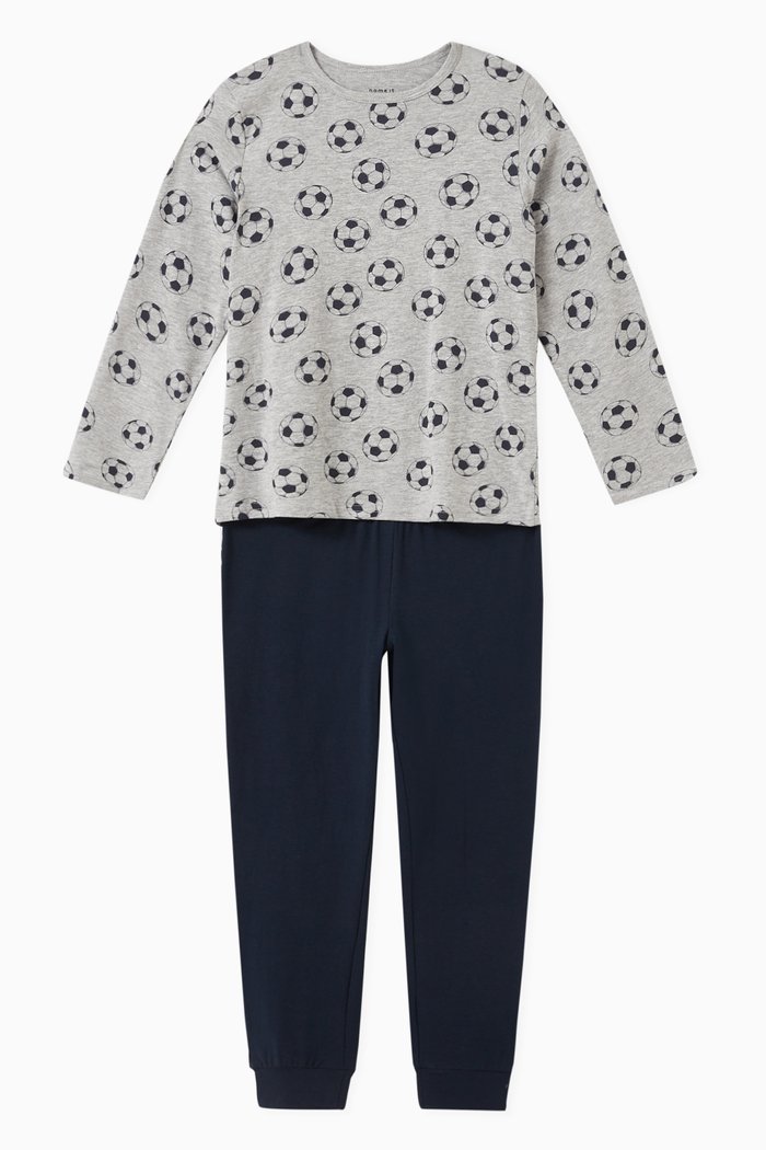 

Football Night Set in Stretchy Cotton, Grey