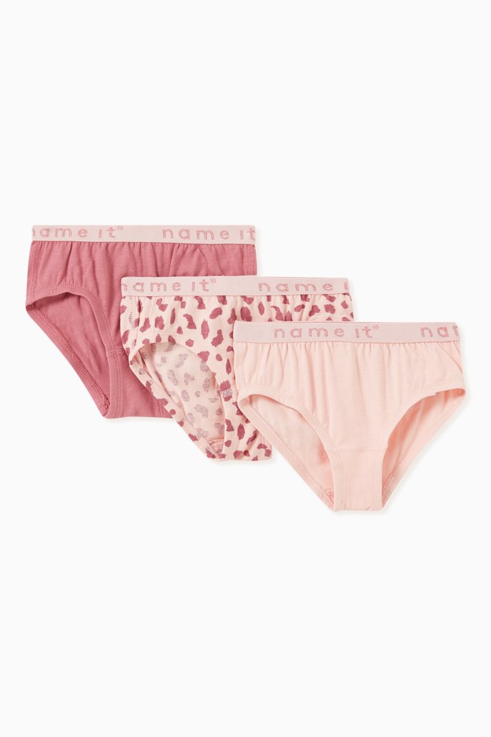 

3-Pack Brief Set in Organic Cotton, Pink