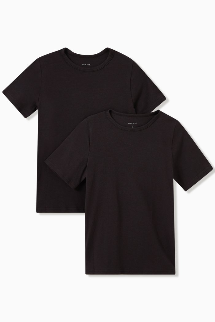 

2-Pack Plain T-shirt in Organic Cotton, Black