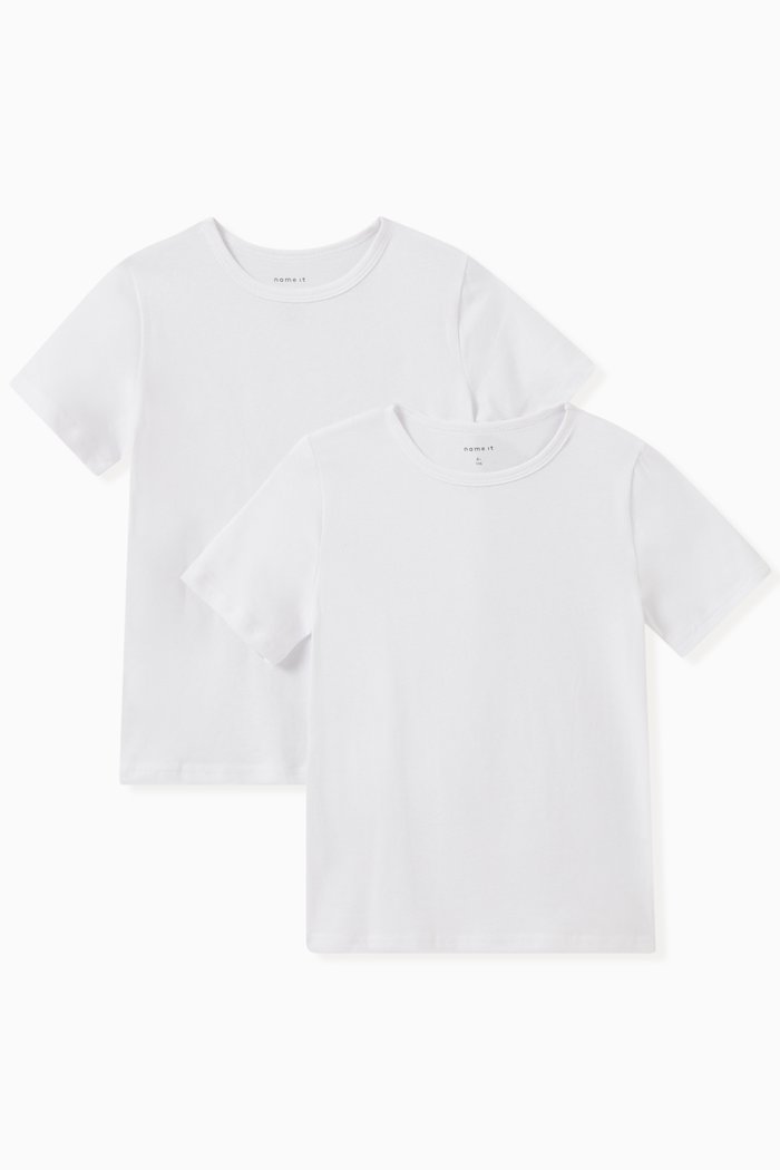 

2-Pack Plain T-shirt in Organic Cotton, White