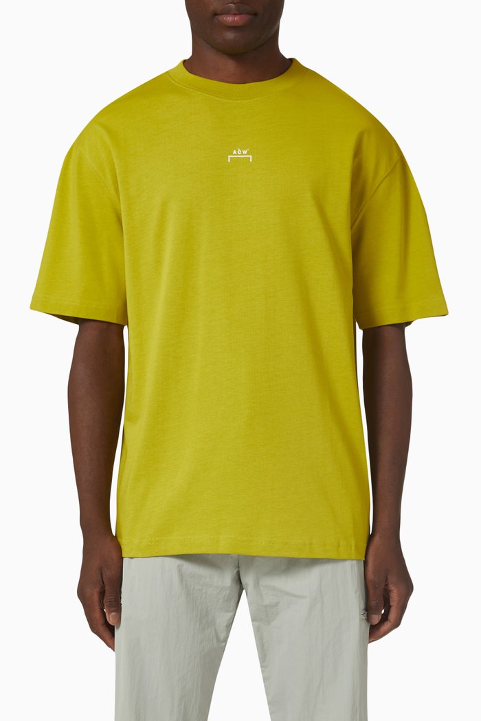 

Brutalist Graphic T-shirt in Cotton Jersey, Yellow