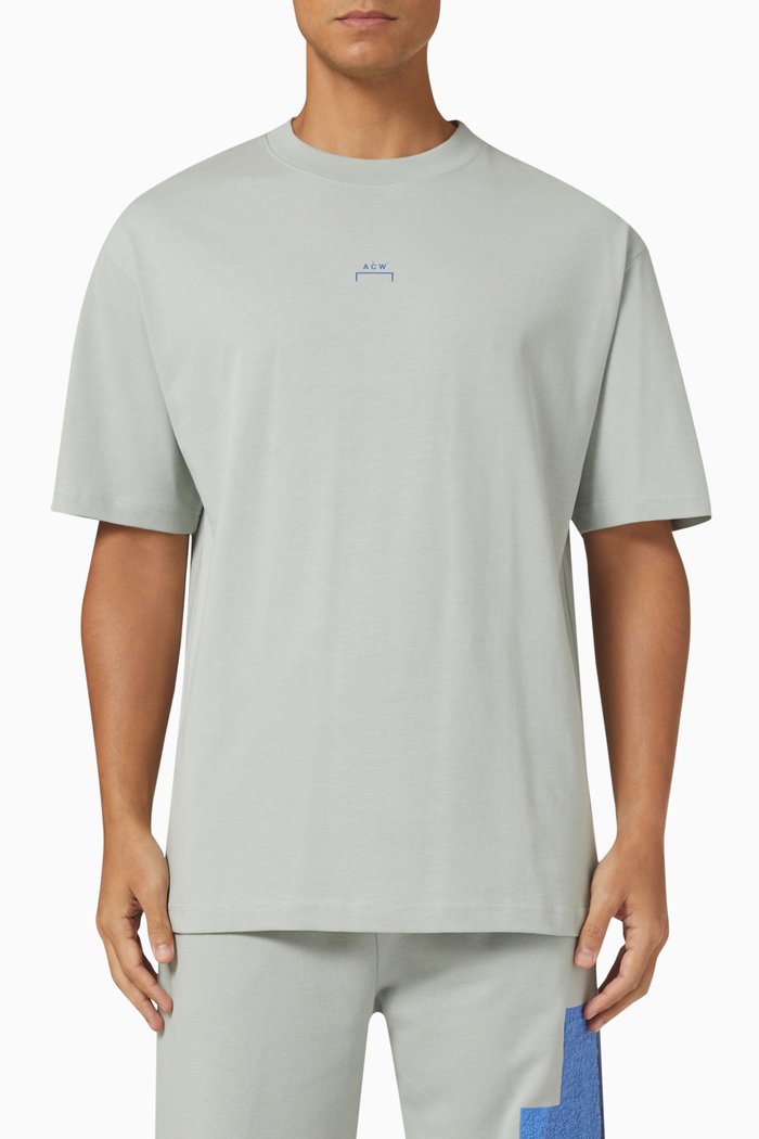 

Brutalist Graphic T-shirt in Cotton Jersey, Grey