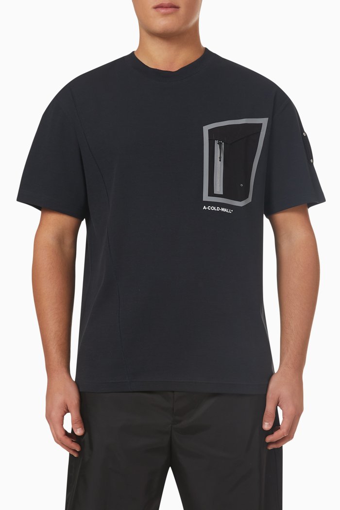 

Polygon T-shirt in Cotton, Black