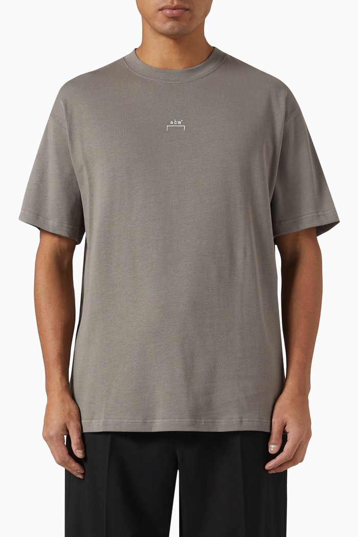 

Essentials Logo T-shirt in Cotton Jersey, Grey