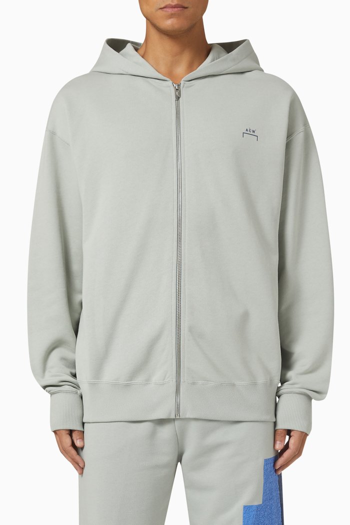 

Brutalist Hoodie in Cotton, Grey