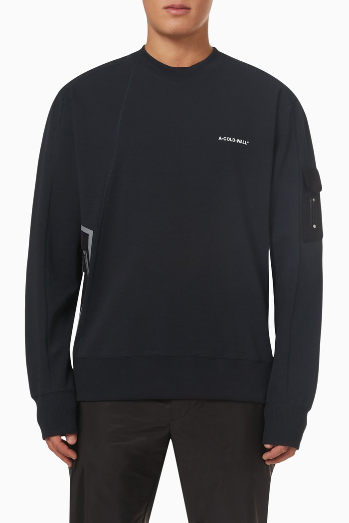 

Polygon Sweatshirt in Cotton, Black