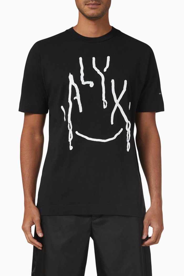 Logo-print T-shirt in Cotton-jersey, Black