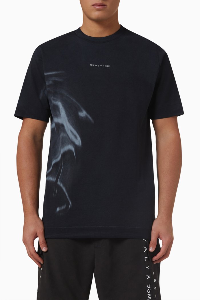 

Wave T-shirt in Cotton, Black