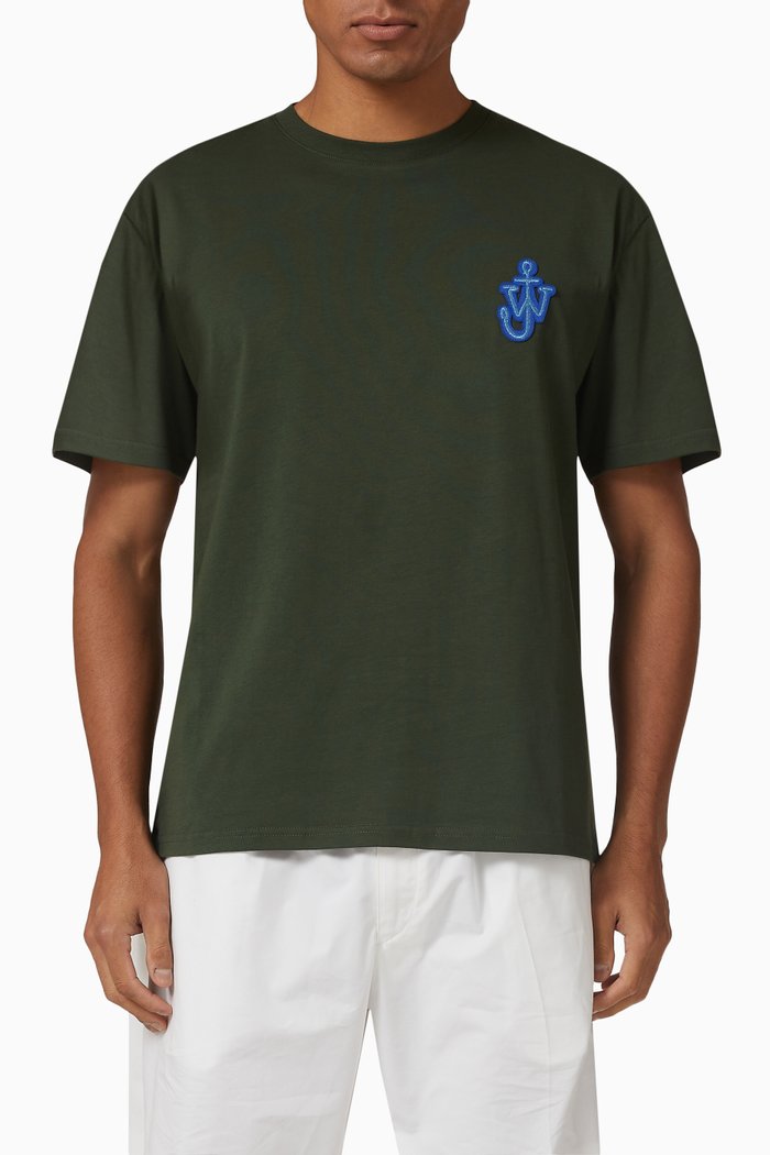 

Anchor Patch T-shirt in Cotton, Green