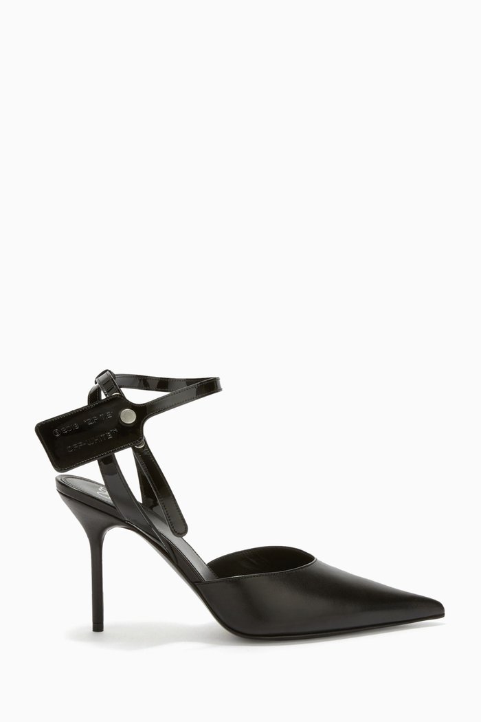 

Ankle Tag Pumps in Nappa, Black