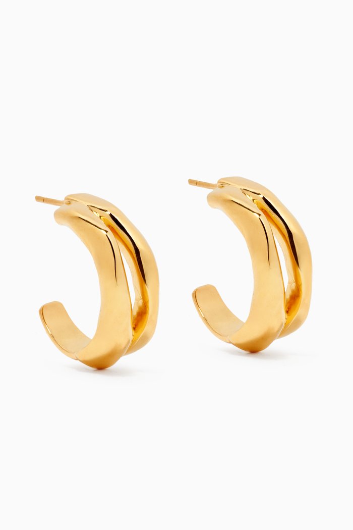 

Luna Mini Hoops in 22kt Gold-plated Bronze