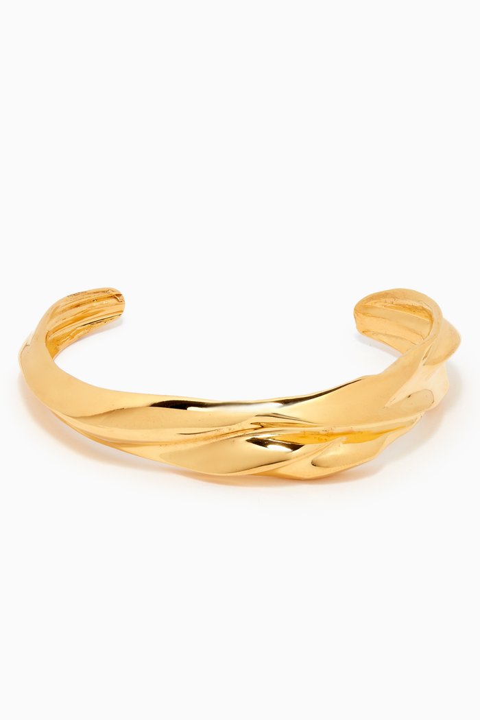 

Naia Cuff Bracelet in 22kt Gold-plated Bronze