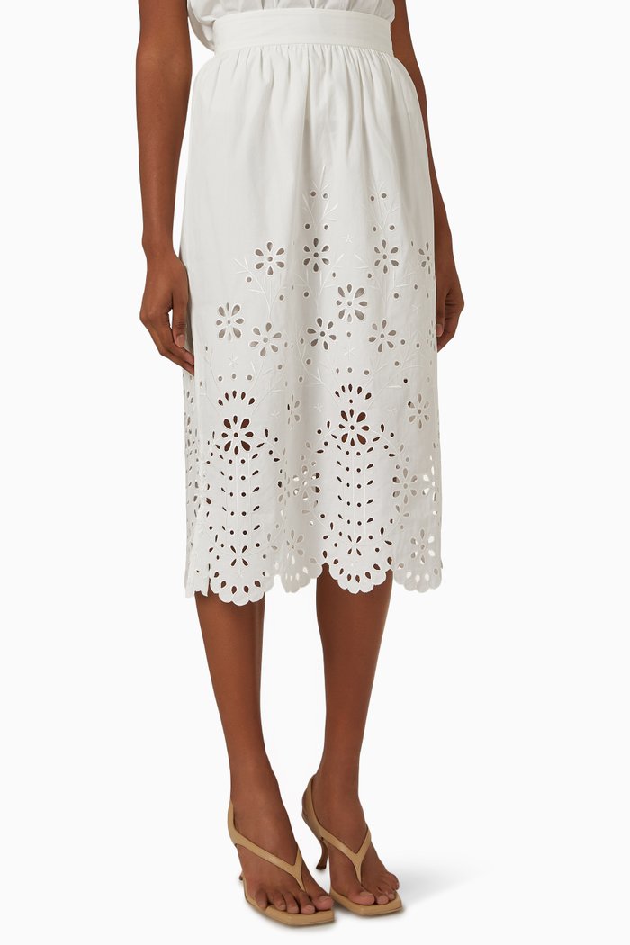 

Irene Skirt in Cotton Poplin, Neutral