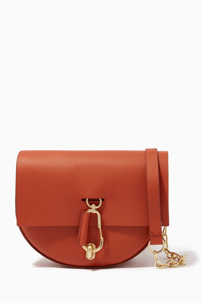

Belay Mini Saddle Bag in Calf Leather, Brown