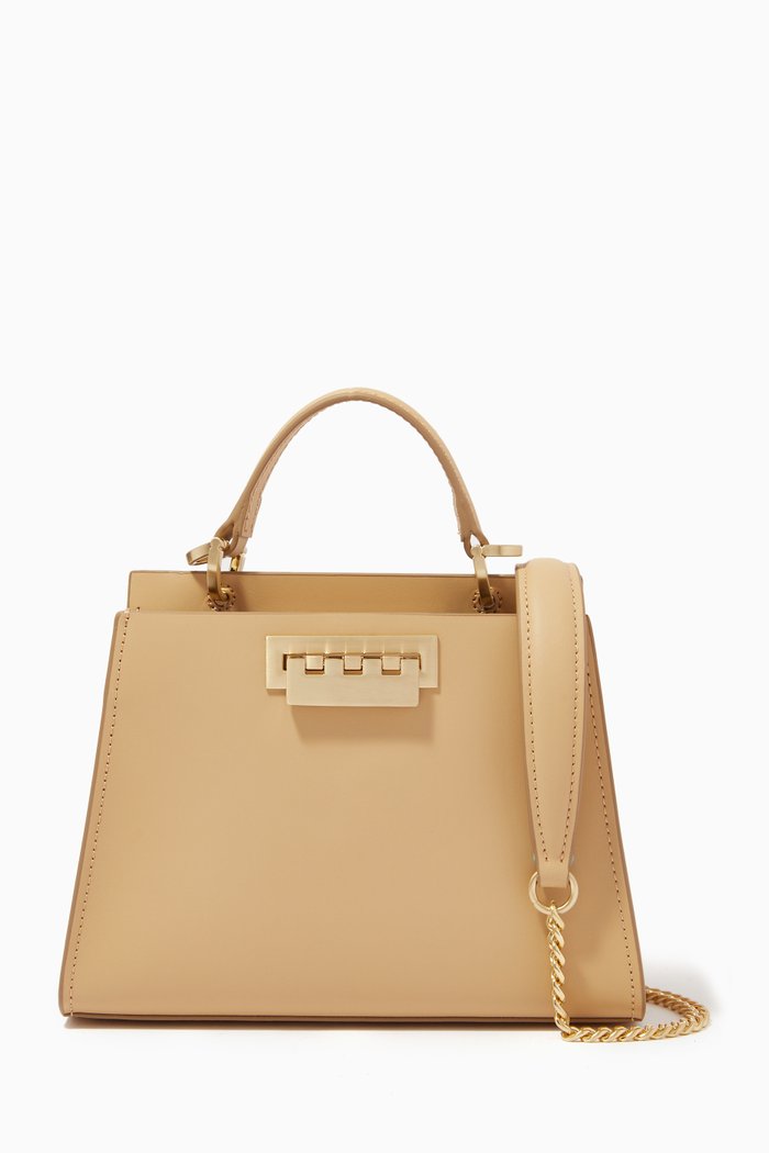 

Earthette Crossbody Bag in Calf Leather, Neutral
