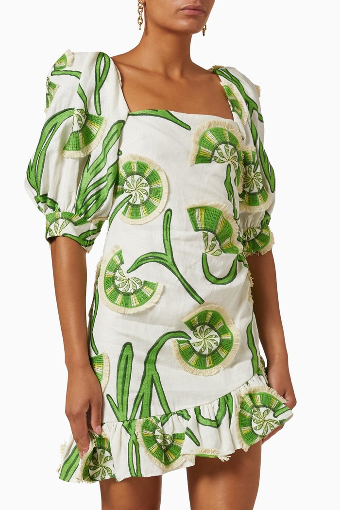 

San Paolo Dress in Linen, Green