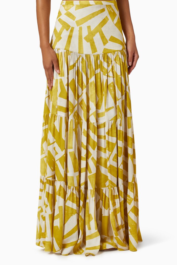 

Cres Maxi Skirt, Green