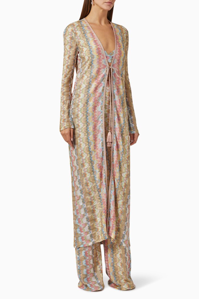 

Bachi Duster Cover-up in Viscose Knit, Multicolour