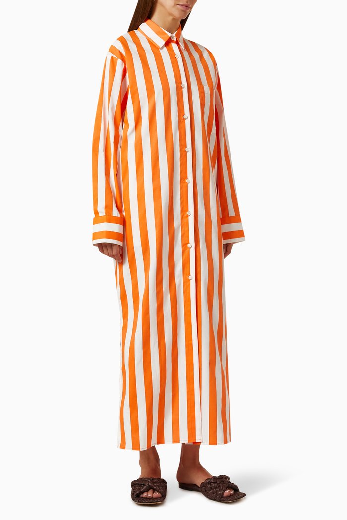 

Cala Shirt Dress in Cotton, Orange