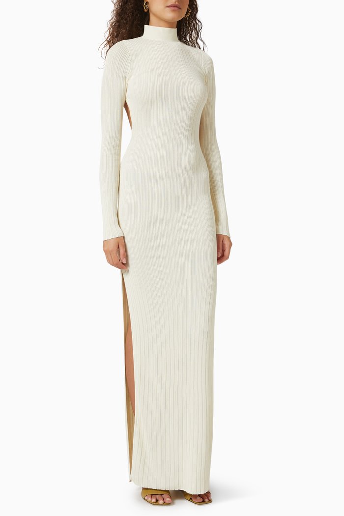 

Reposier Dress in Stretch Cotton, Neutral