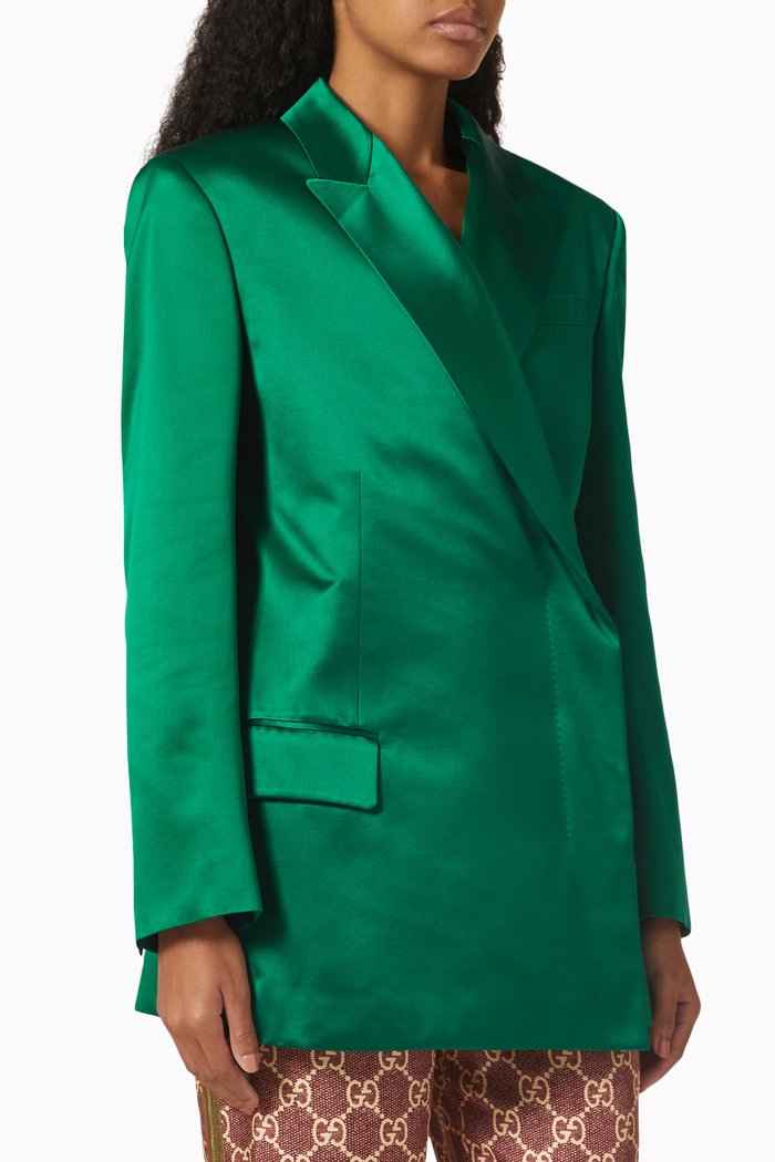 

Duchesse Jacket in Silk, Green