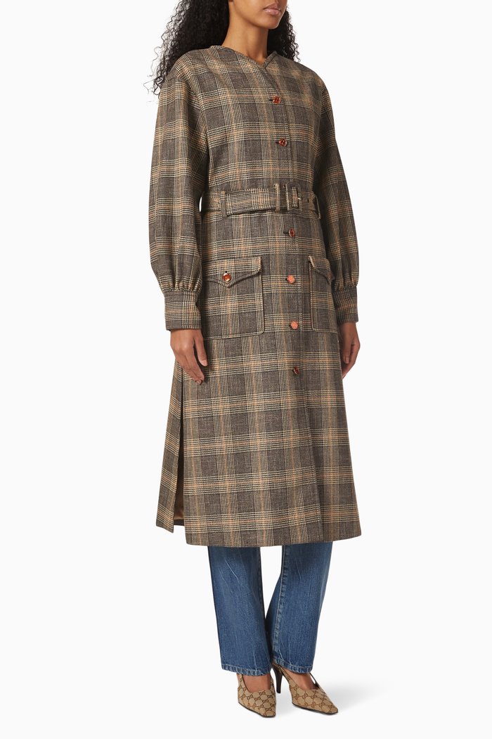 

Prince of Wales Coat in Wool, Black