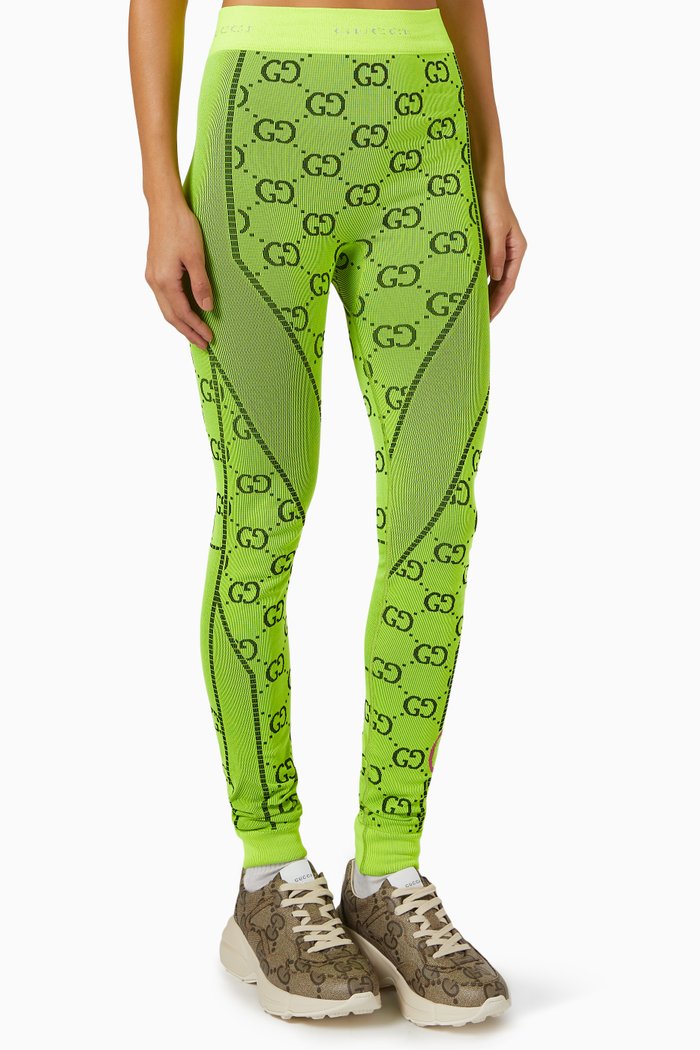 

GG Leggings in Jersey Jacquard, Yellow