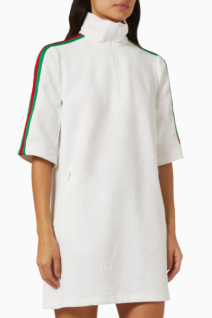 

GG Dress in Jersey Jacquard, White