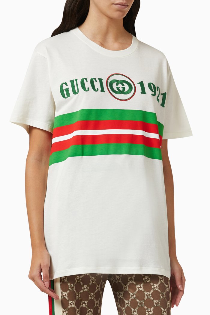 

Gucci 1921 Printed T-shirt in Cotton-jersey, White