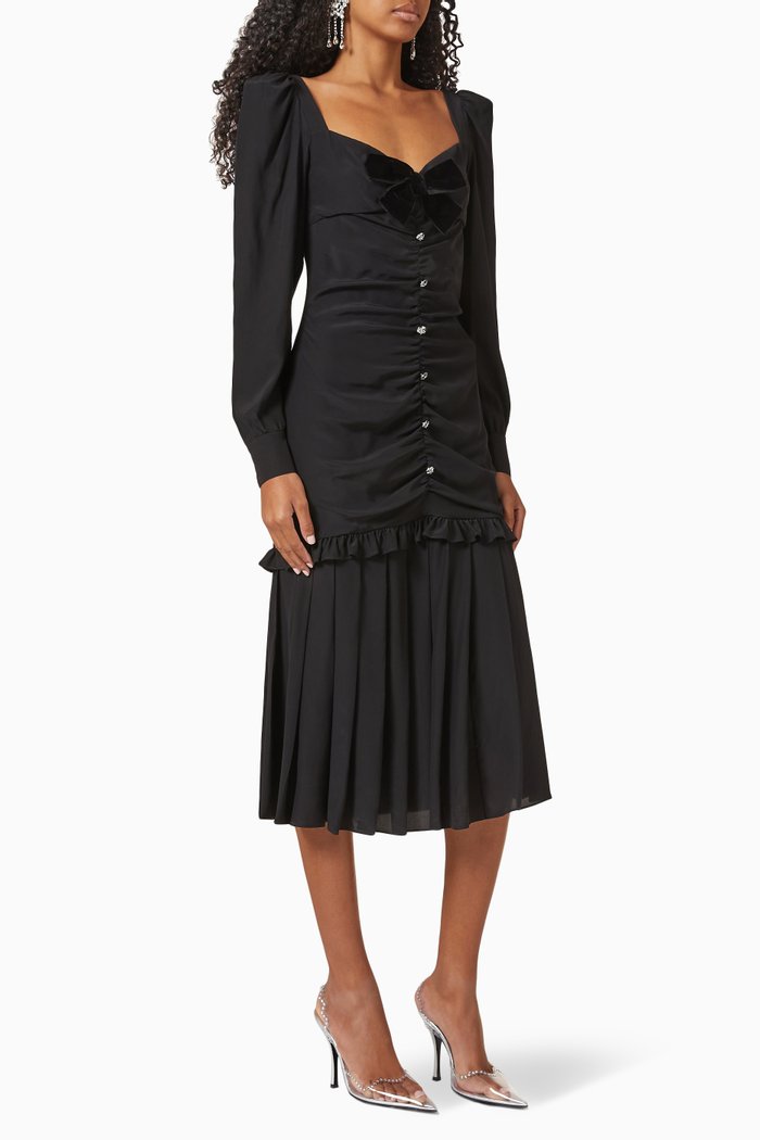 

Bow Midi Dress, Black