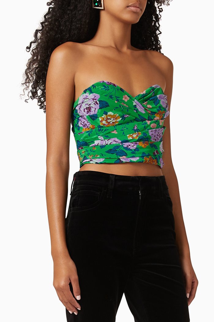 

Floral Bustier, Green