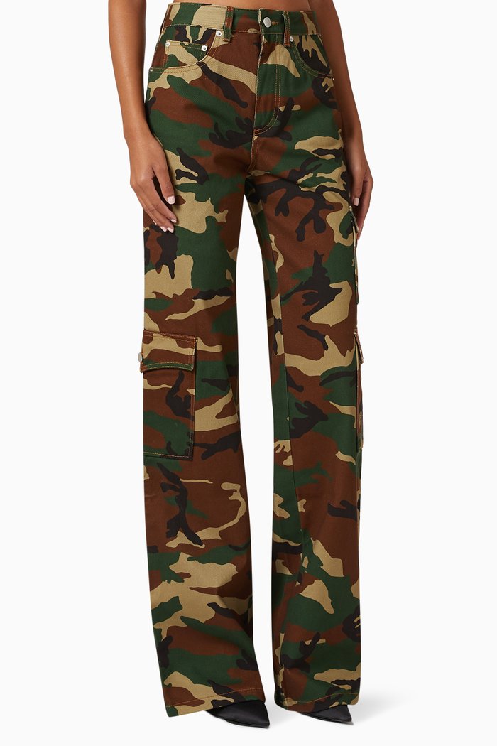 

Camouflage Cargo Pants, Green