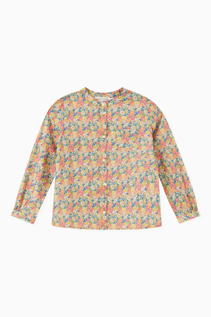 

Allover Floral Print Blouse in Cotton, Multicolour