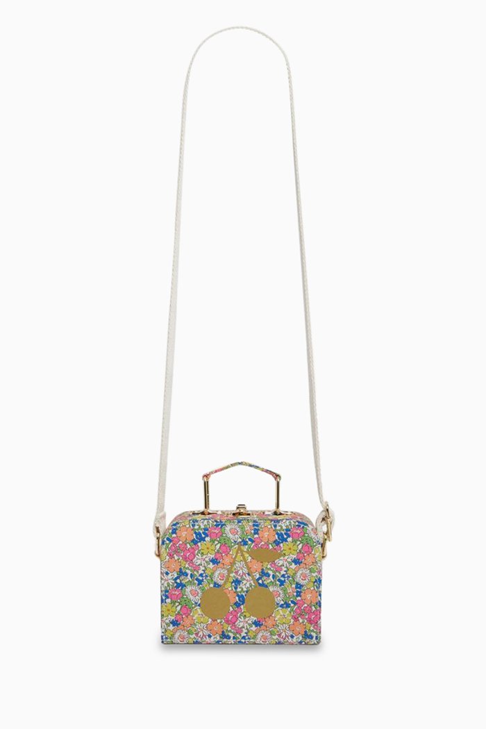 

Aimane Floral Briefcase Bag in Organic Cotton, Multicolour