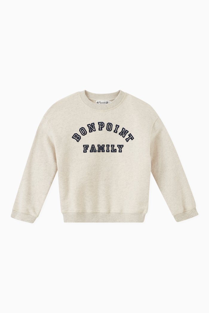 Logo Sweatshirt in Organic Cotton, Neutral