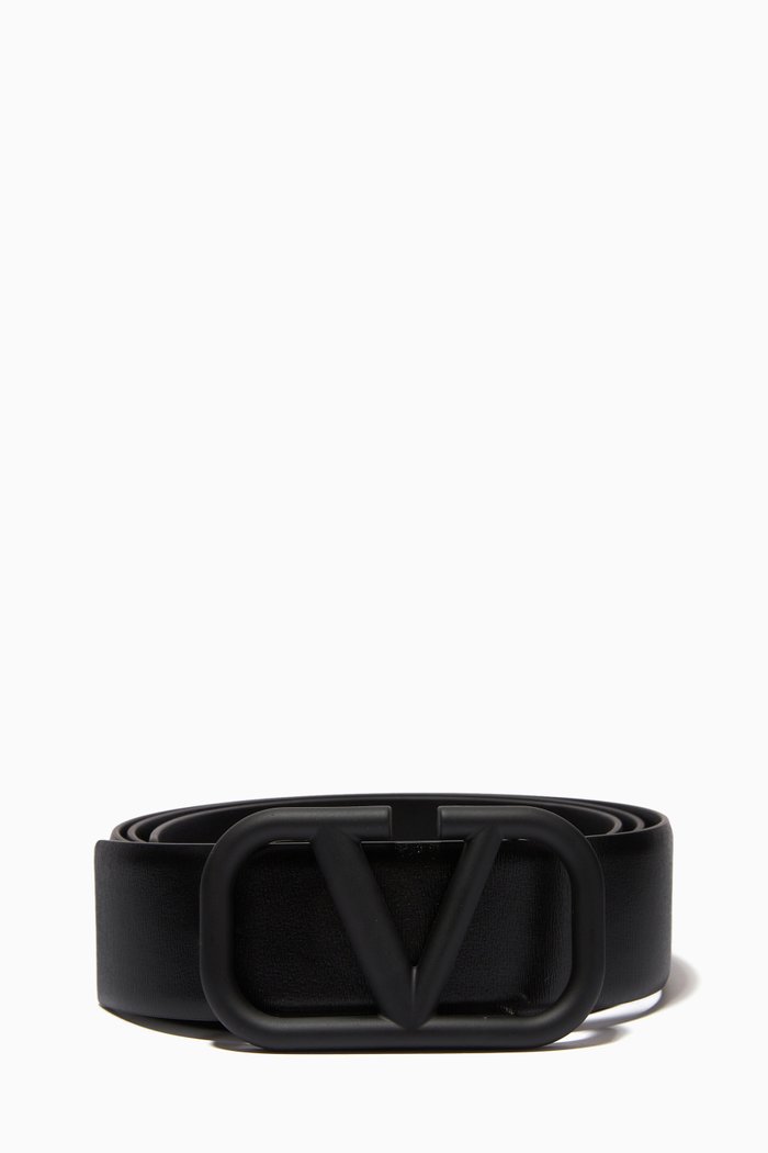 

VLogo Signature Belt in Calfskin, Black