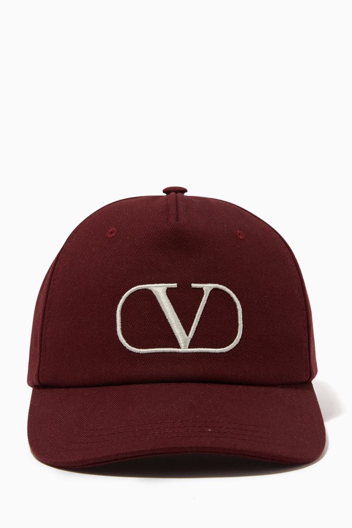 

VLogo Signature Baseball Cap in Cotton, Red
